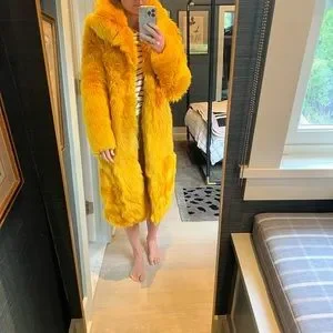 Fur Collar Kors Collection Yellow Michael Kors Coat Michael Kors